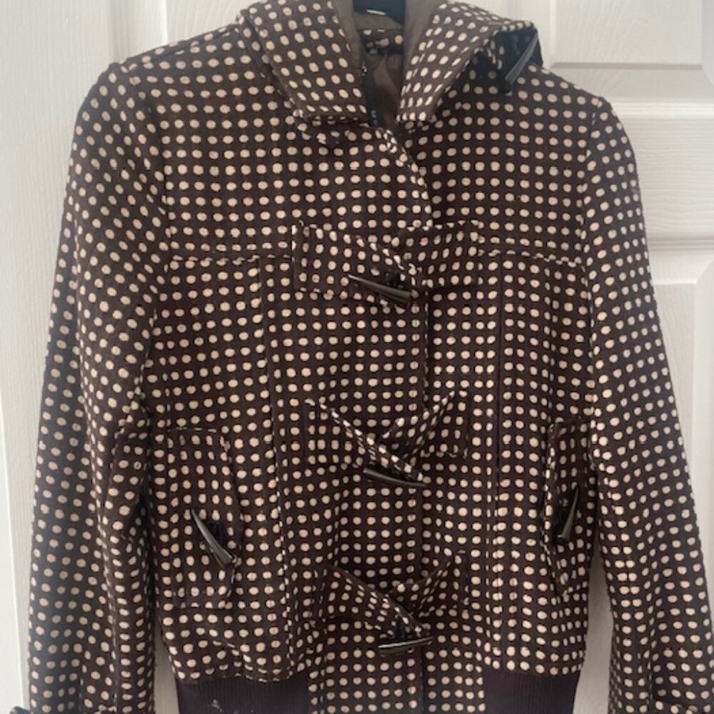 Renée C. Brown and White Polka Dot Jacket